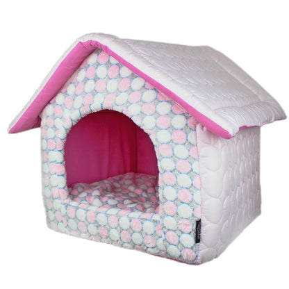 Parisian Pet 'Cotton Candy House' Gray (S) for Dogs & Cats - Cozy, Durable, Plush Pink Pet House for Small Pets, Washable Design